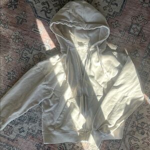 H&M Sport Cream Zip Hoodie